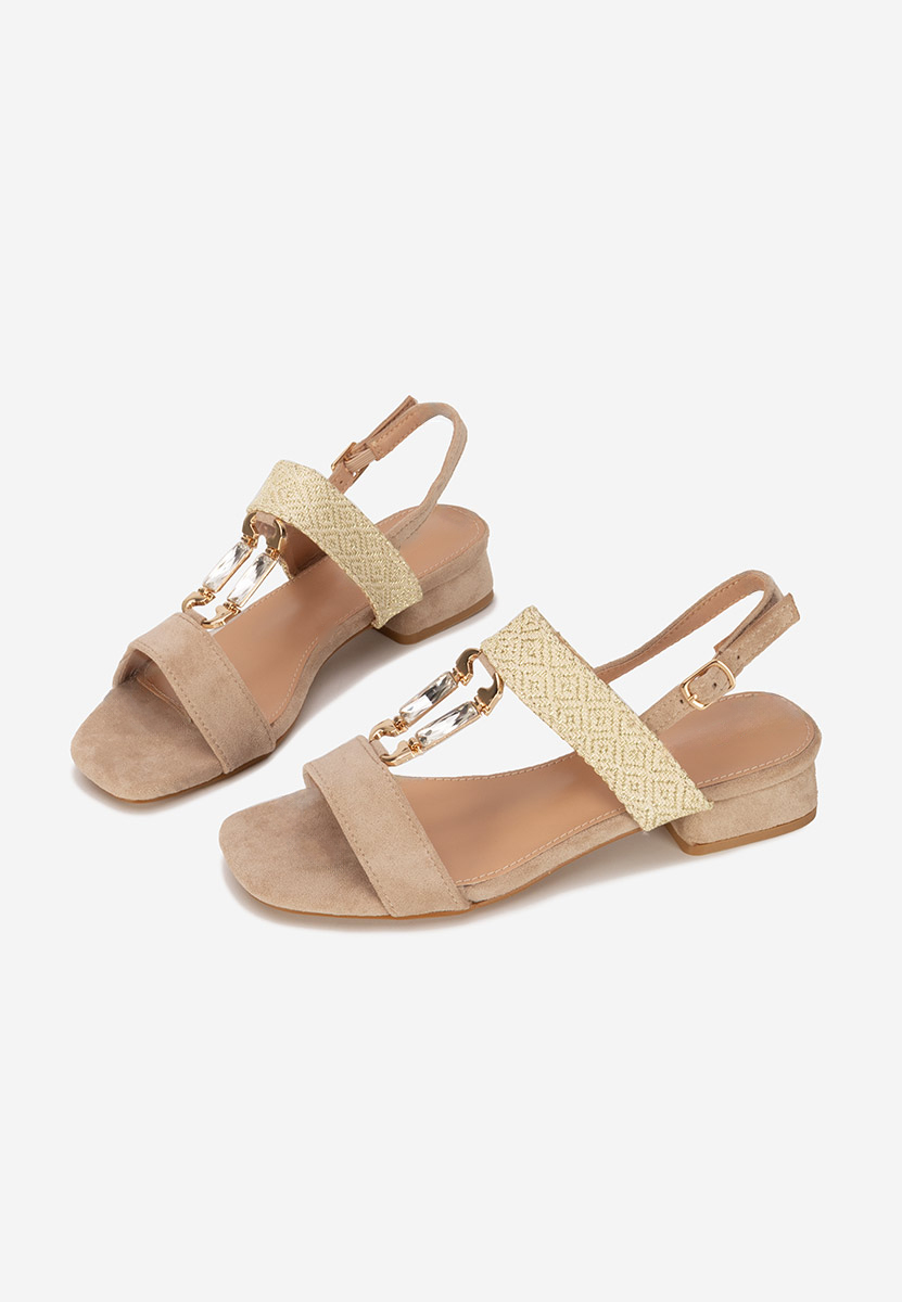 Sandali con tacco largo Kudia beige