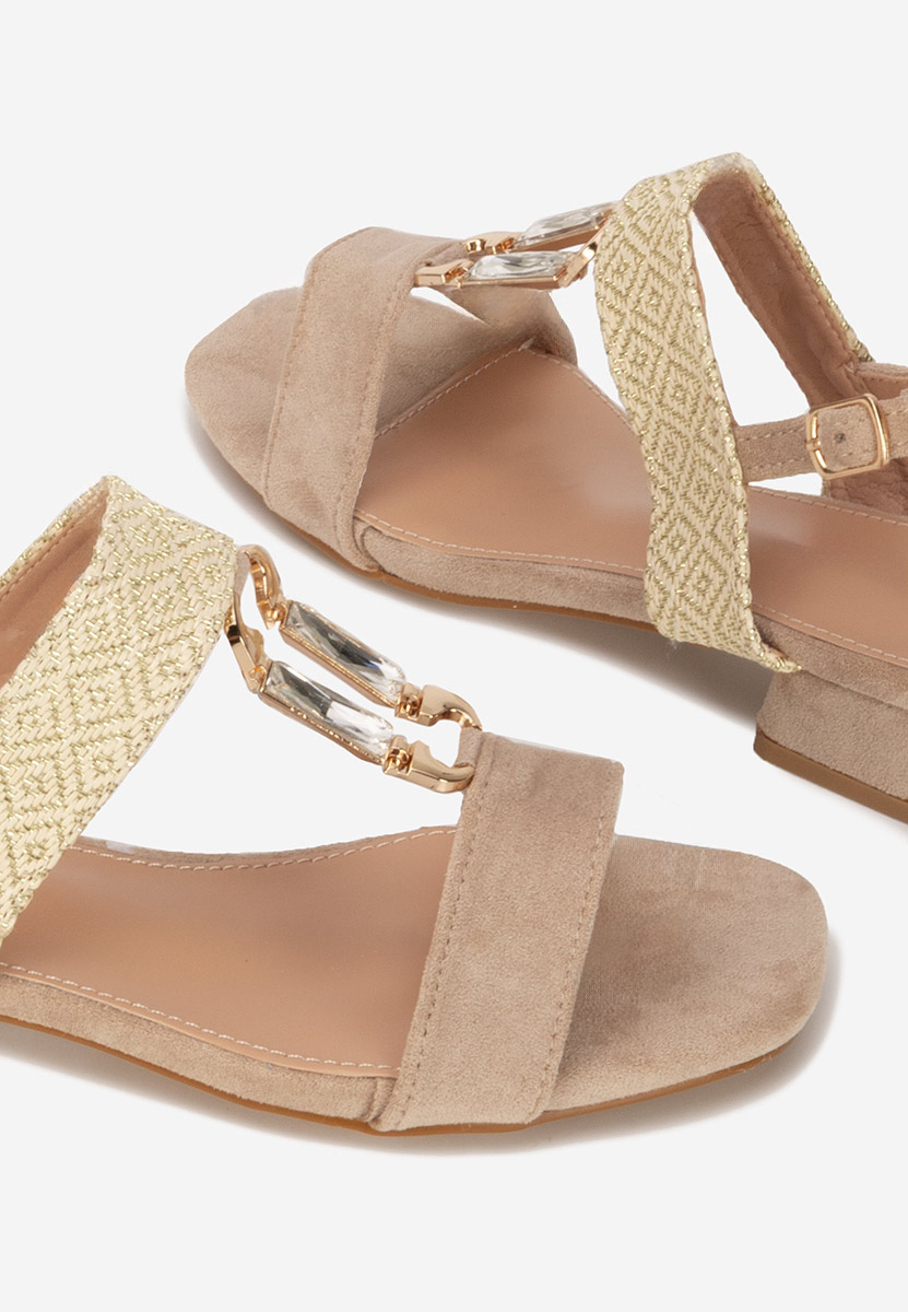 Sandali con tacco largo Kudia beige