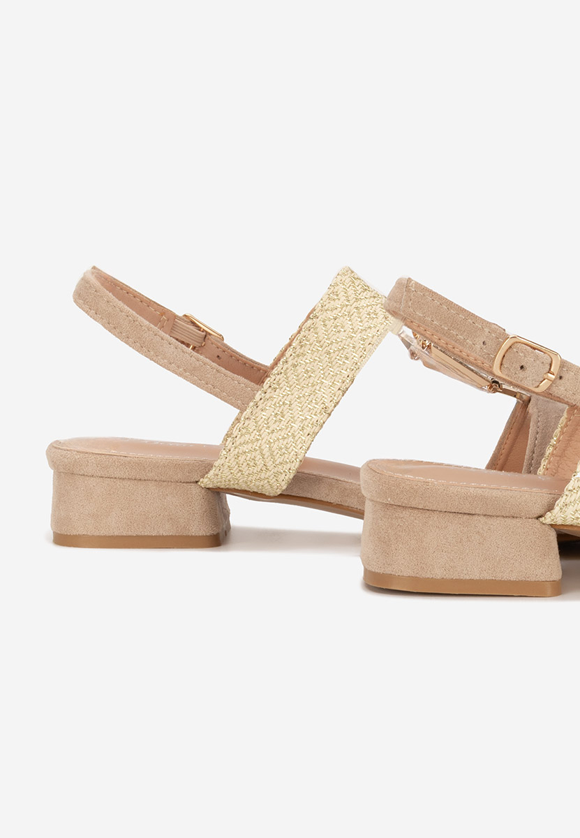 Sandali con tacco largo Kudia beige