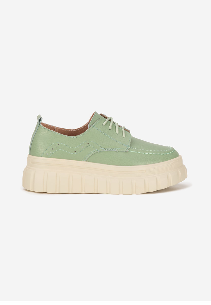 Scarpe basse donna pelle Camya verdi