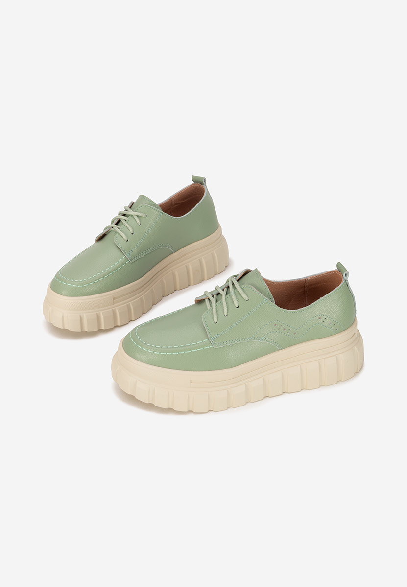 Scarpe basse donna pelle Camya verdi