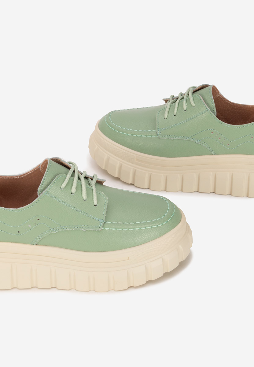 Scarpe basse donna pelle Camya verdi