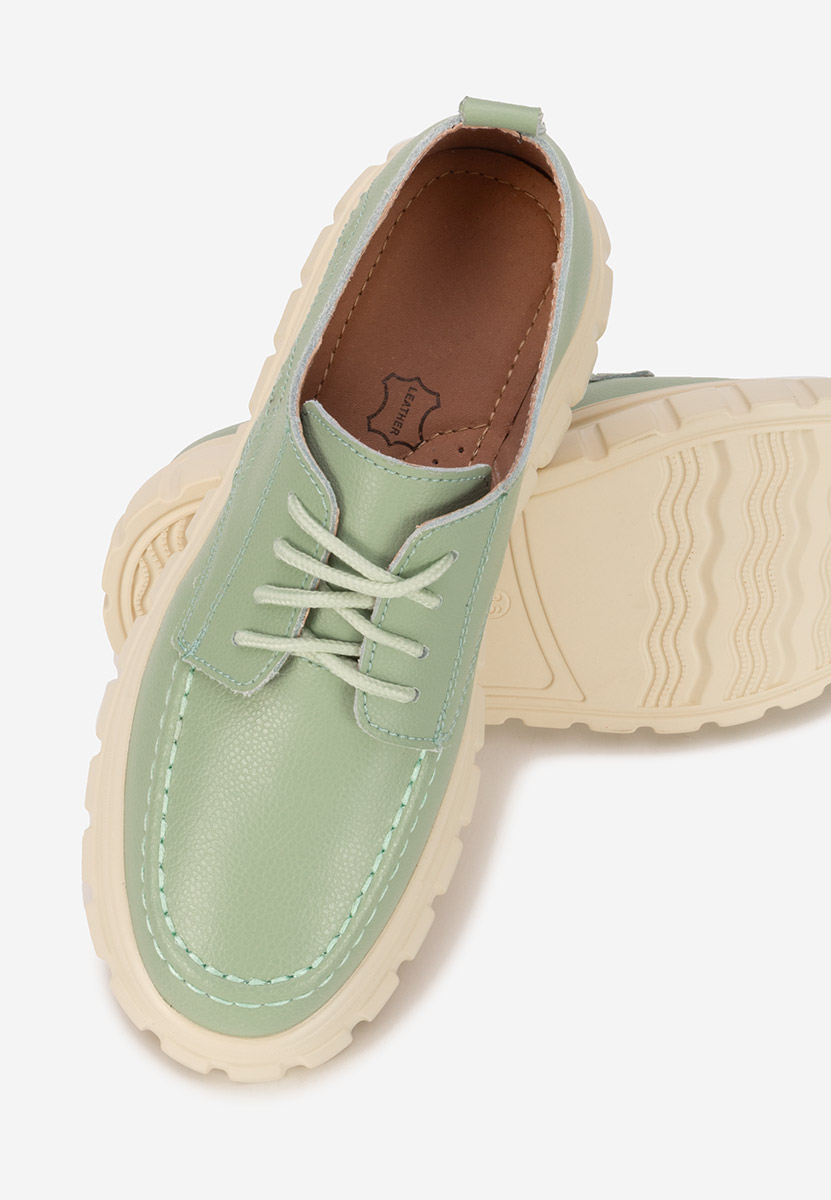 Scarpe basse donna pelle Camya verdi