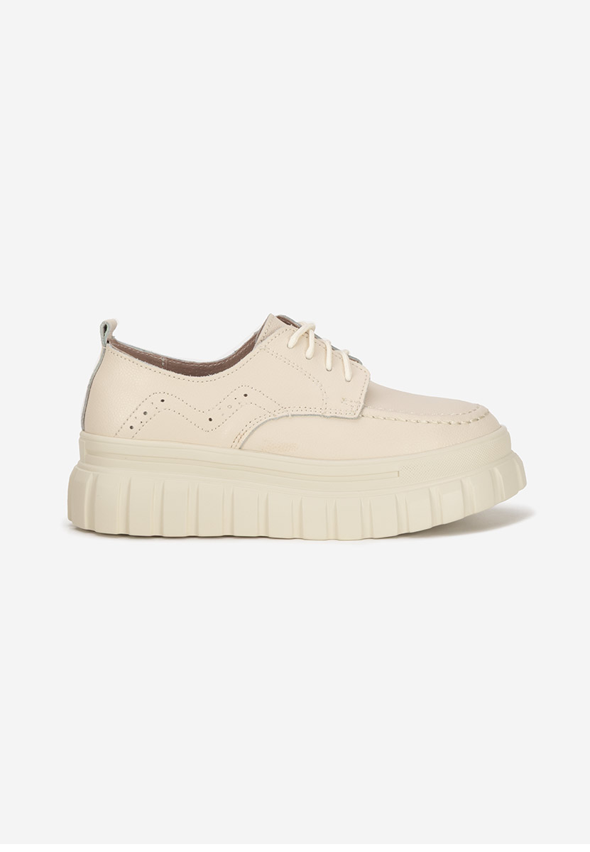 Scarpe basse donna pelle Camya beige