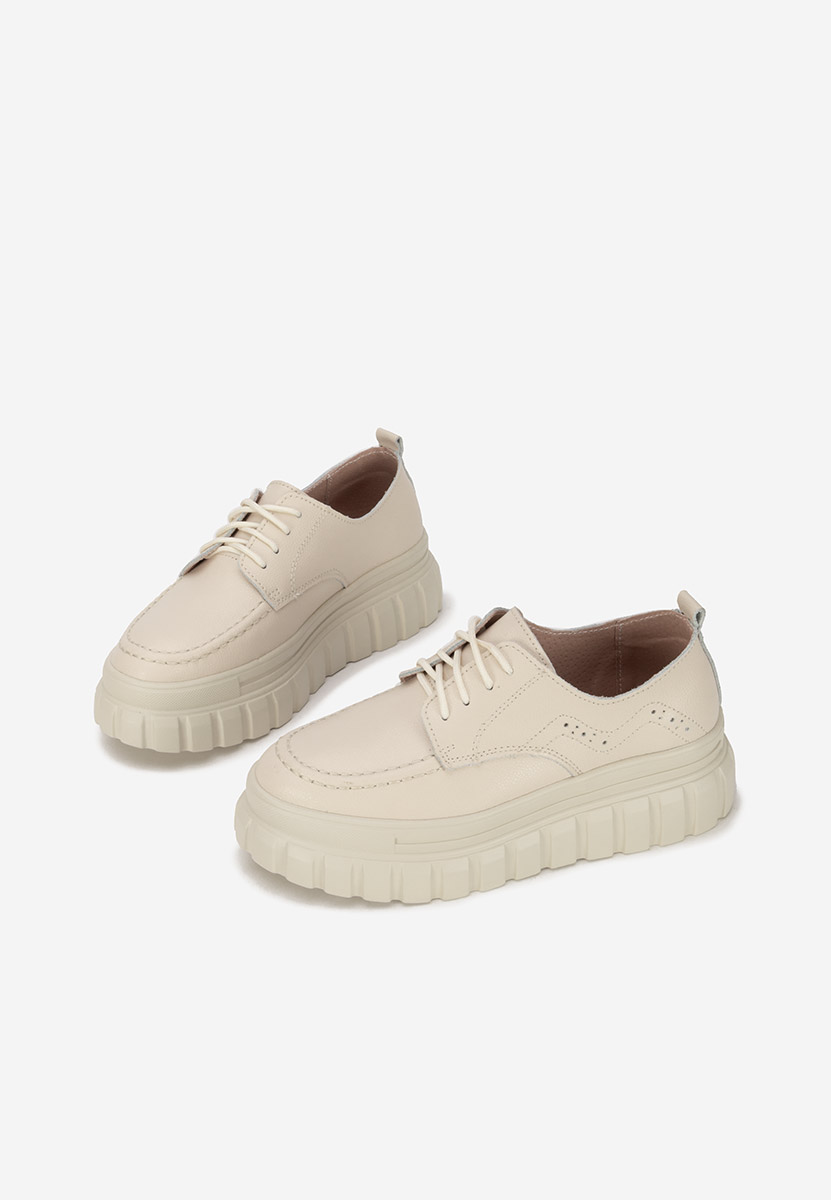 Scarpe basse donna pelle Camya beige