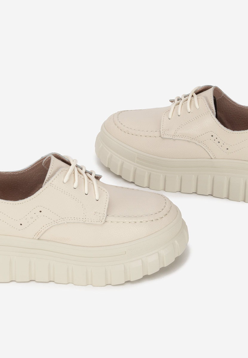Scarpe basse donna pelle Camya beige