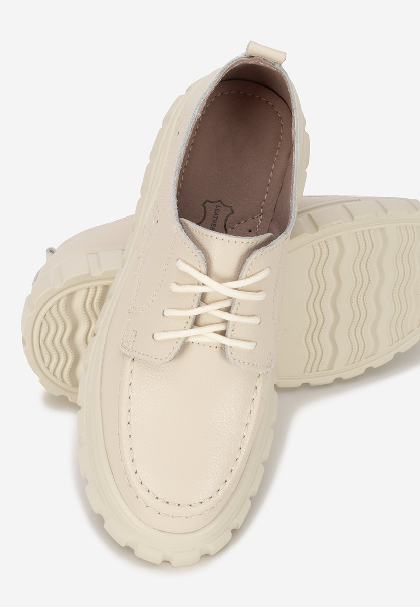 Scarpe basse donna pelle Camya beige
