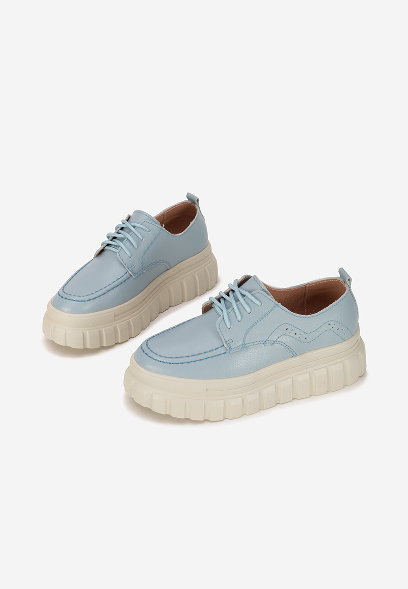 Scarpe basse donna pelle Camya blu