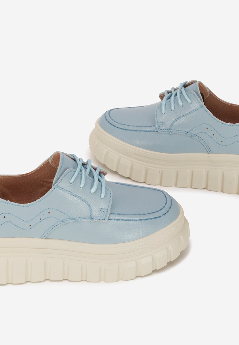 Scarpe basse donna pelle Camya blu