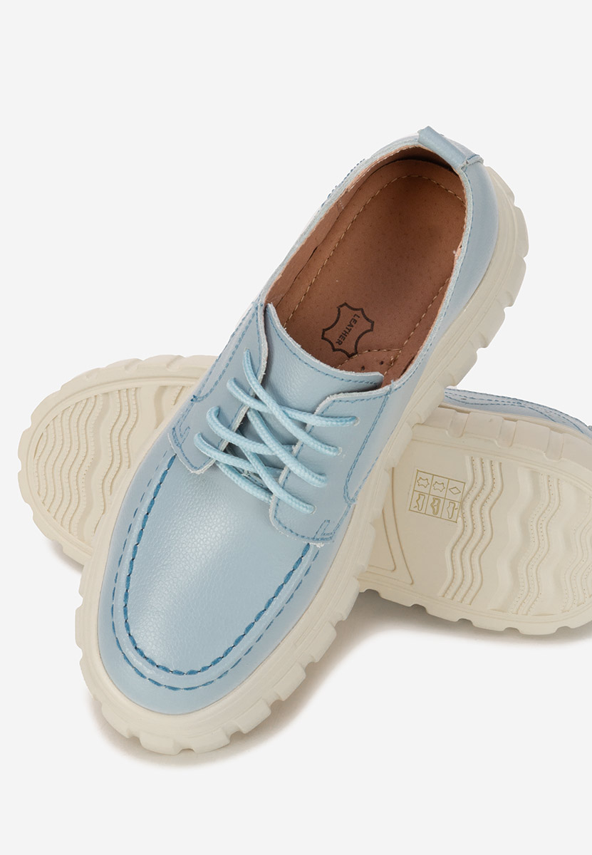Scarpe basse donna pelle Camya blu