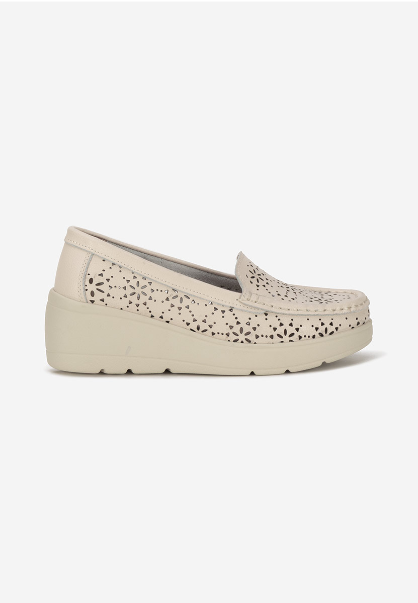 Mocassini donna pelle Ysaia beige