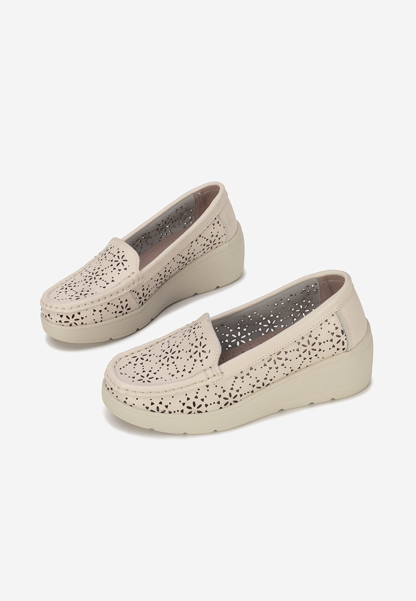 Mocassini donna pelle Ysaia beige