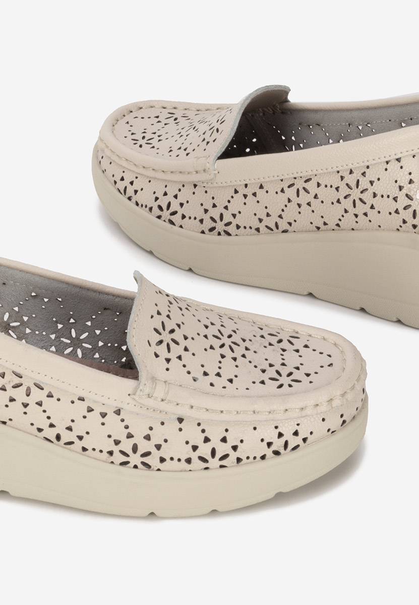 Mocassini donna pelle Ysaia beige
