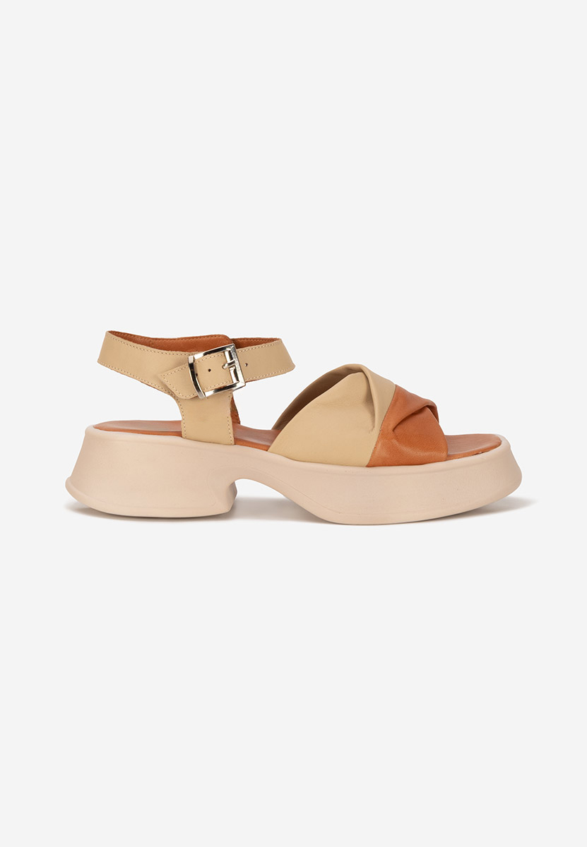 Sandali pelle Kassia beige