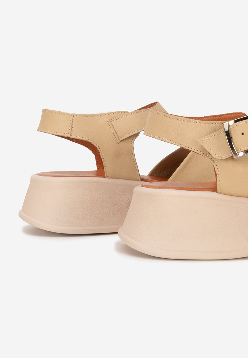 Sandali pelle Kassia beige