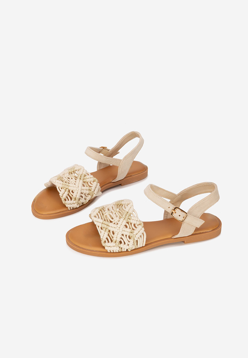 Sandali bassi donna Natamia beige
