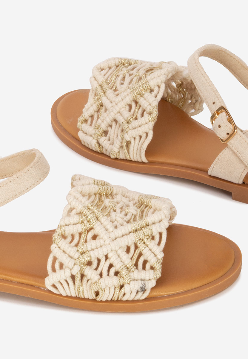 Sandali bassi donna Natamia beige