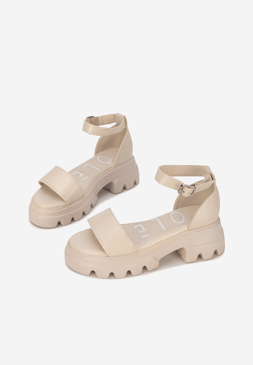 Sandali con plateau Alcadia beige