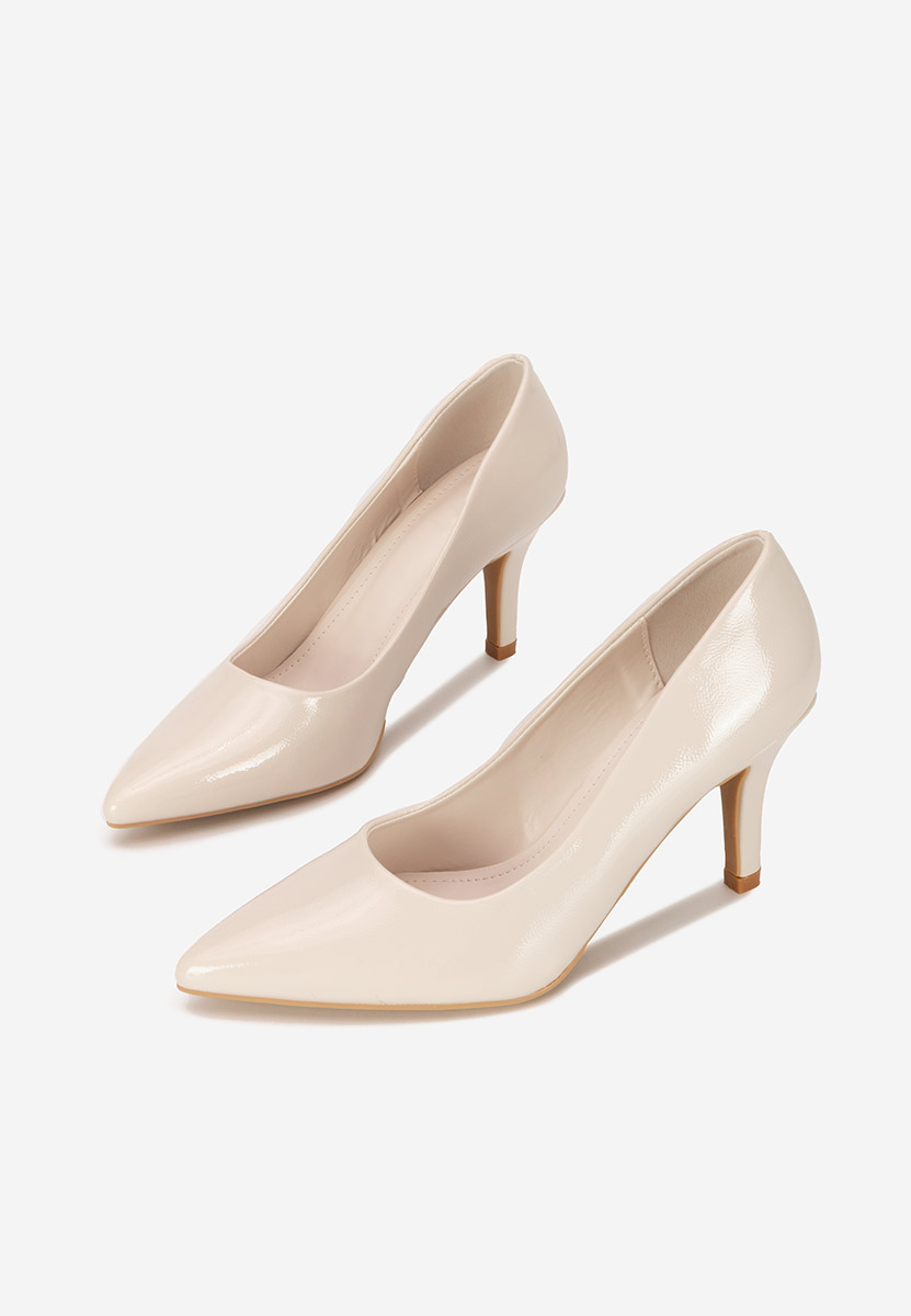Décolleté in vernice Evaniela beige