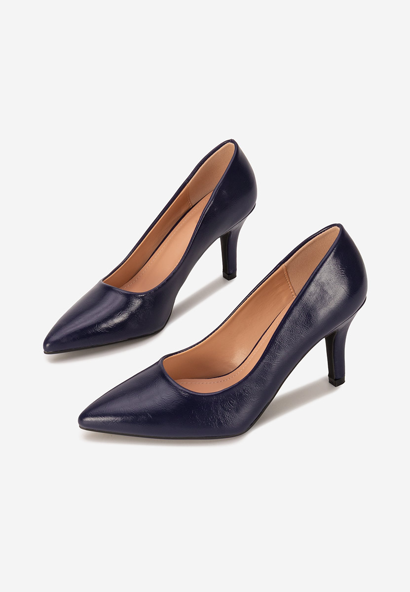 Décolleté tacco a spillo Marylyn blu marine