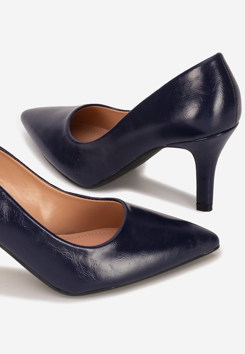 Décolleté tacco a spillo Marylyn blu marine