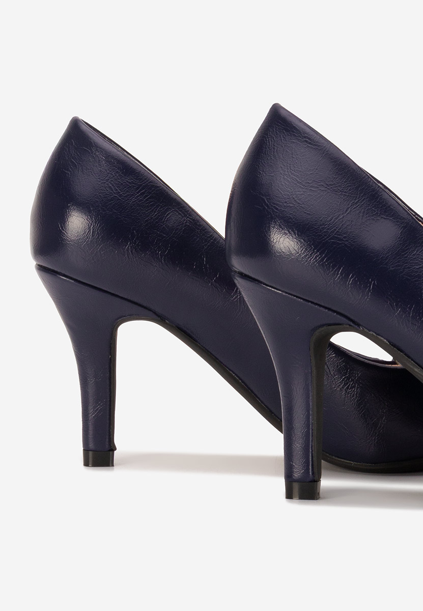 Décolleté tacco a spillo Marylyn blu marine