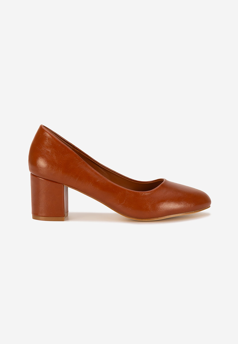 Décolleté tacco largo Selinay camel