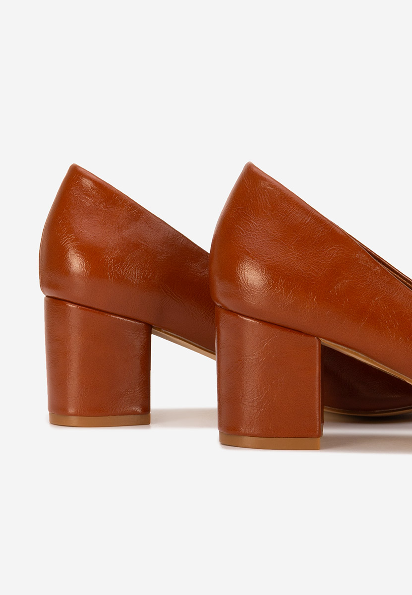 Décolleté tacco largo Selinay camel