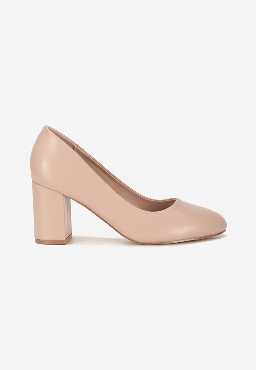 Décolleté tacco largo Binney beige