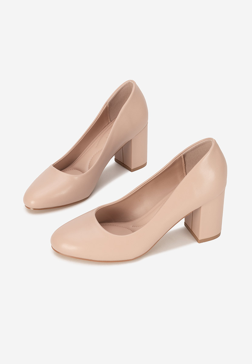 Décolleté tacco largo Binney beige