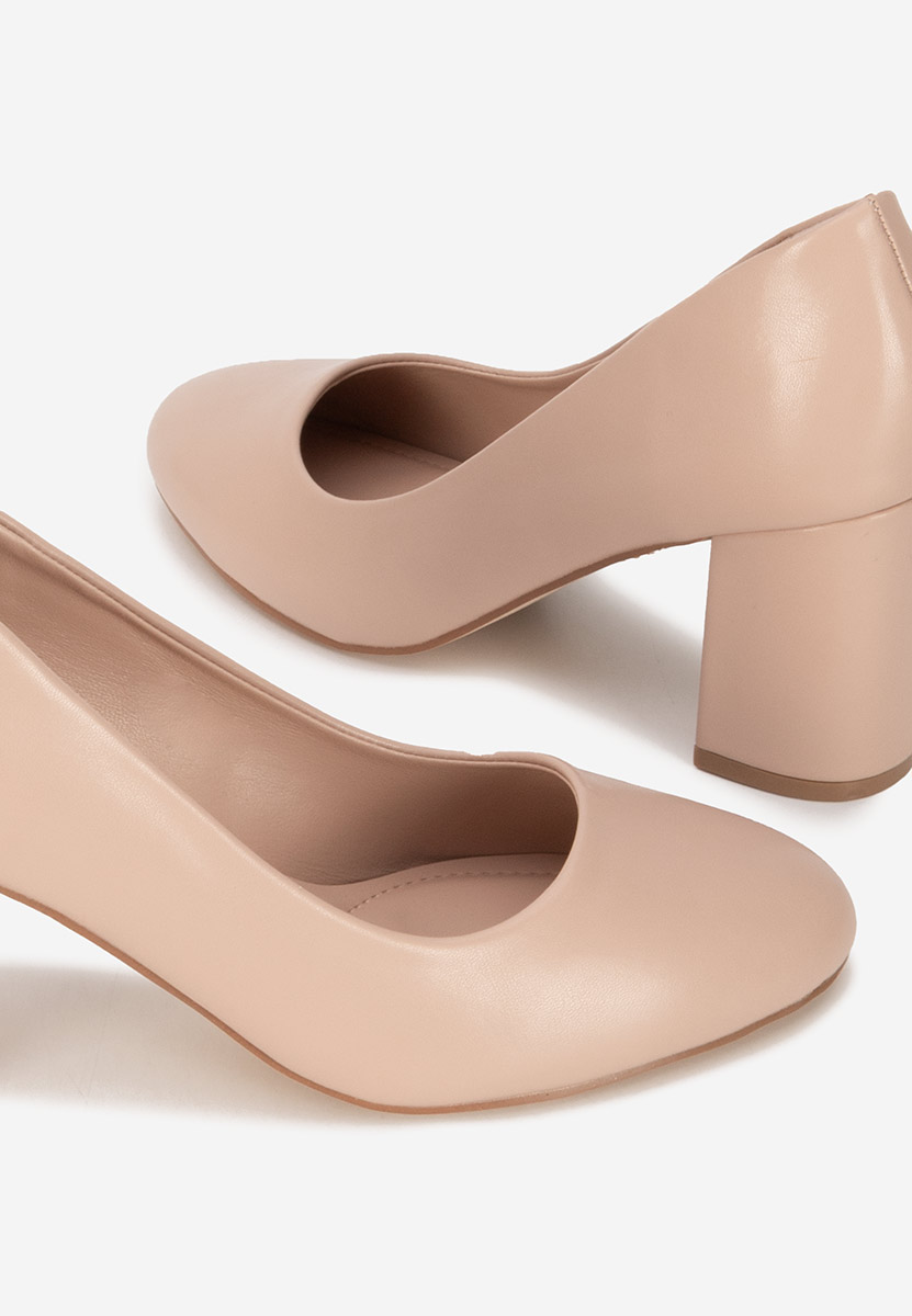 Décolleté tacco largo Binney beige
