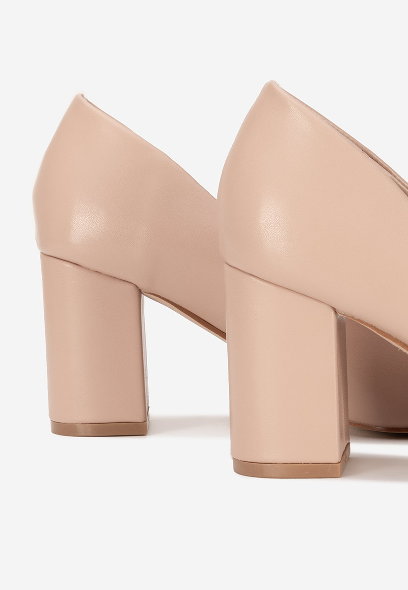 Décolleté tacco largo Binney beige