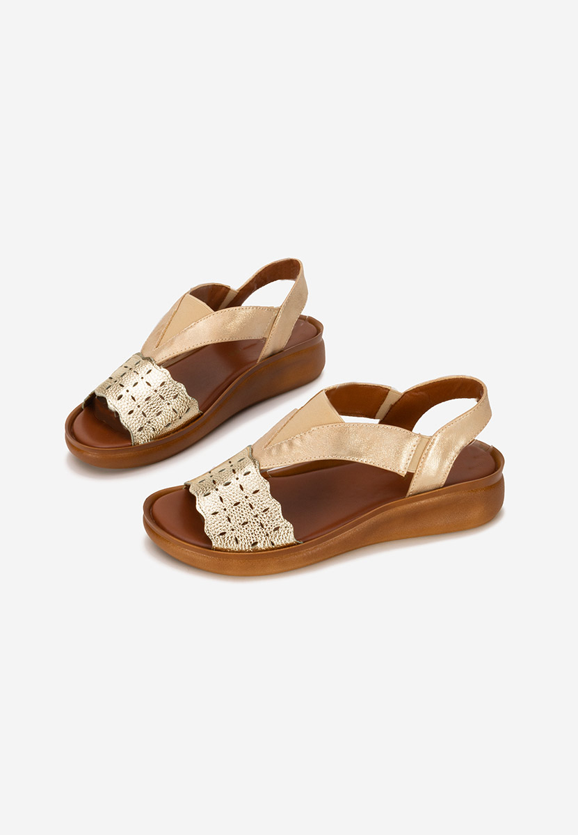 Sandali platform Shuzia oro