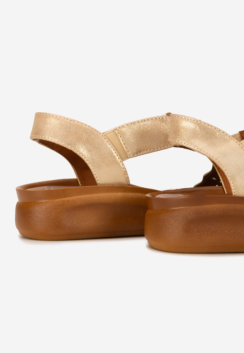 Sandali platform Shuzia oro