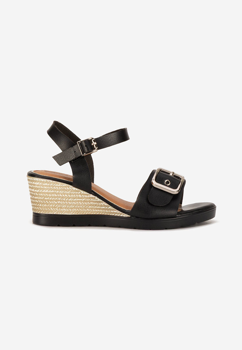 Sandali con zeppa Faniana nero
