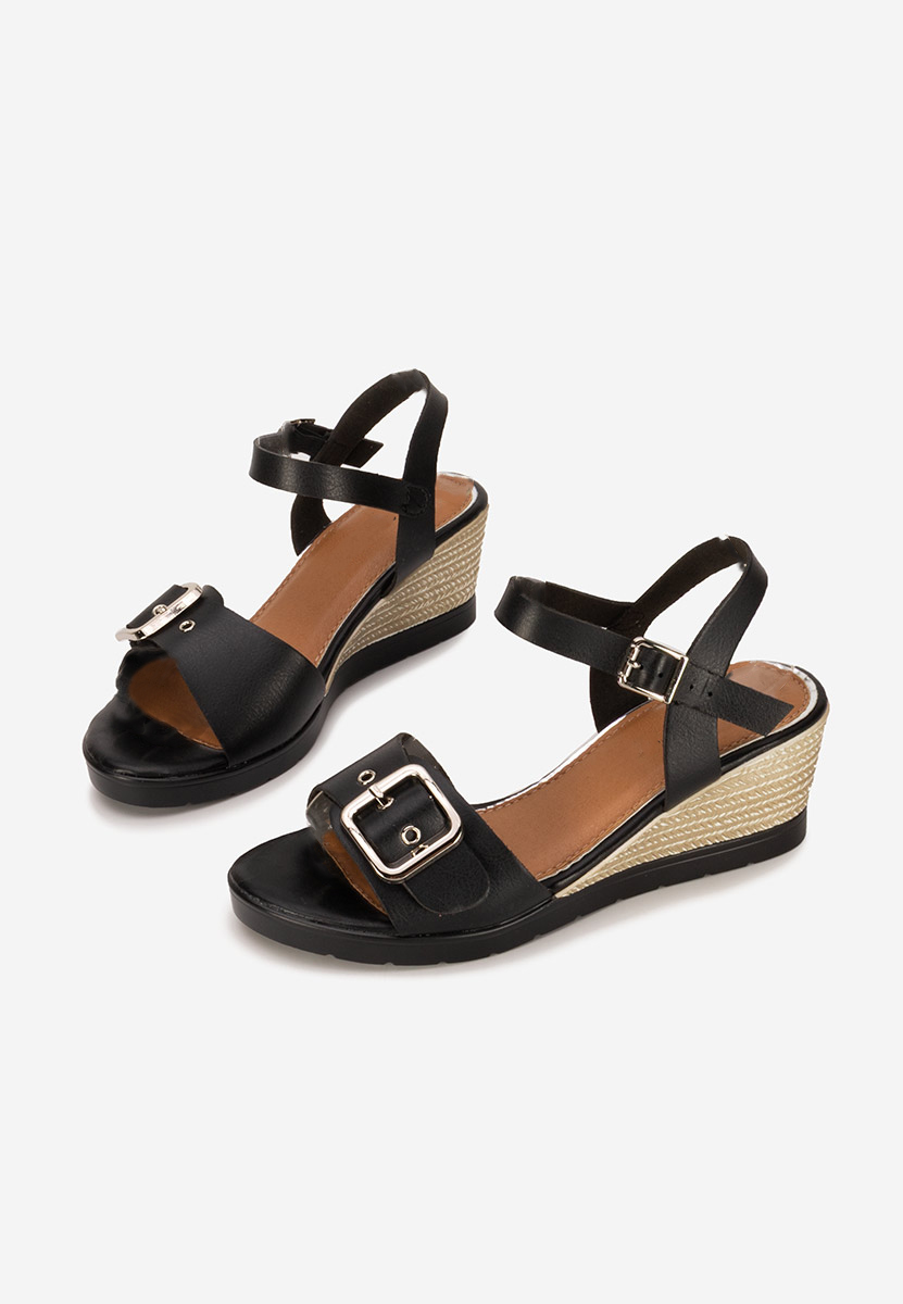Sandali con zeppa Faniana nero