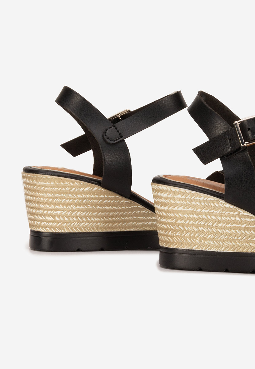 Sandali con zeppa Faniana nero