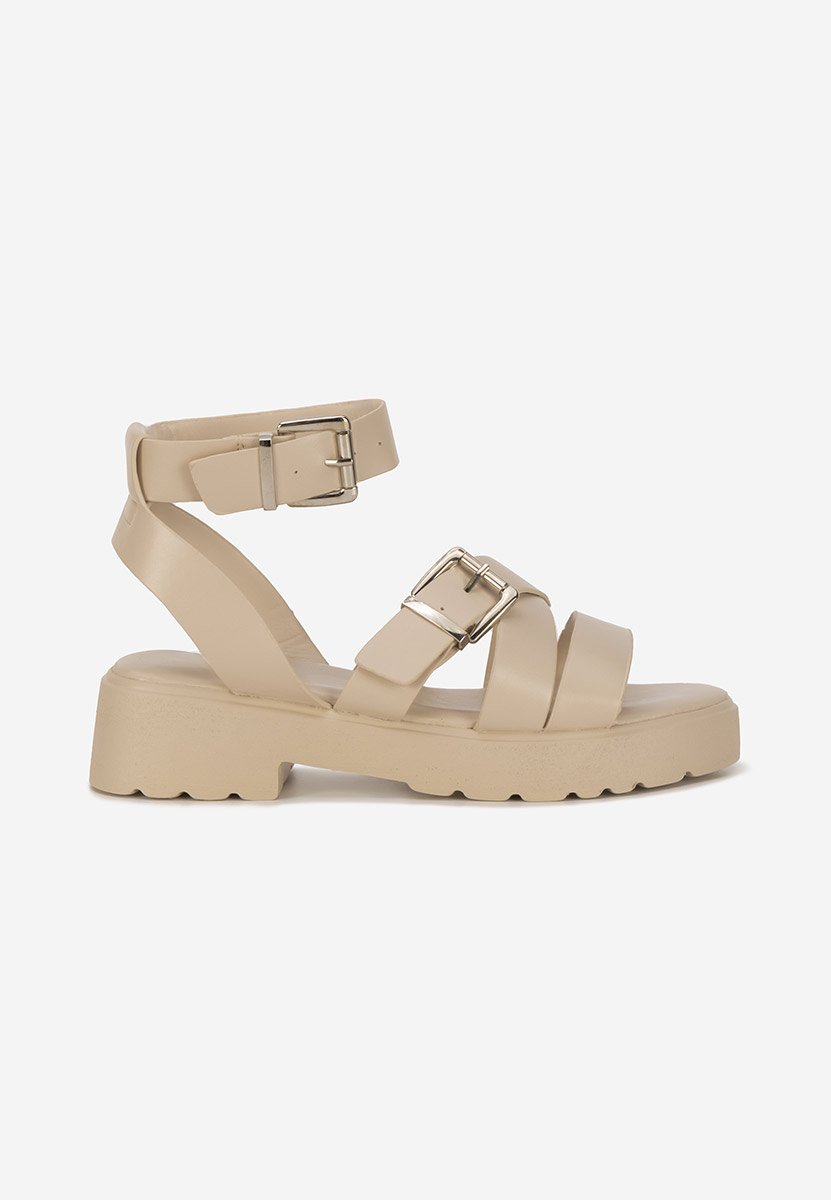 Sandali con plateau Betana cachi