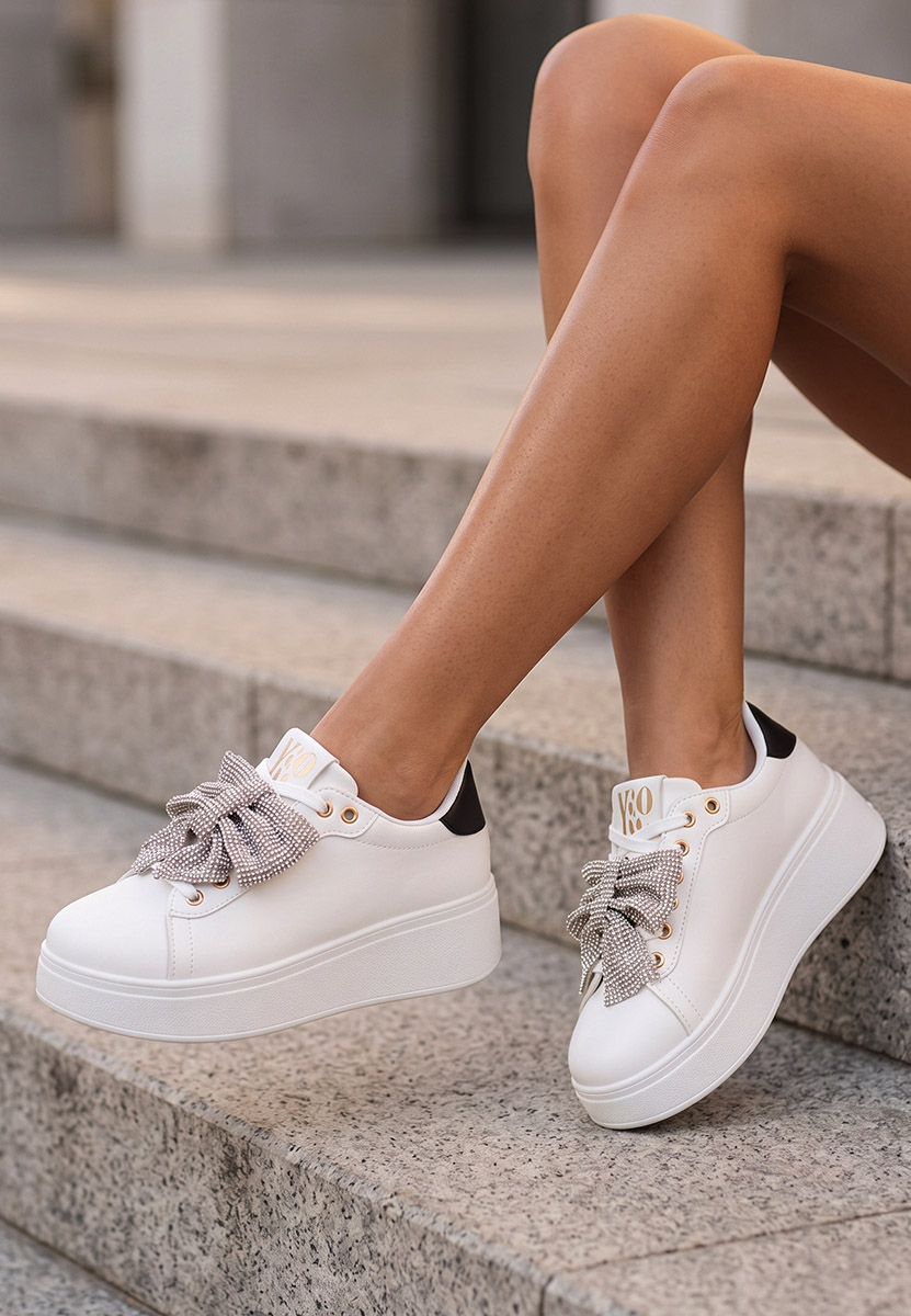 Sneakers con plateau Hermila V3 bianchi