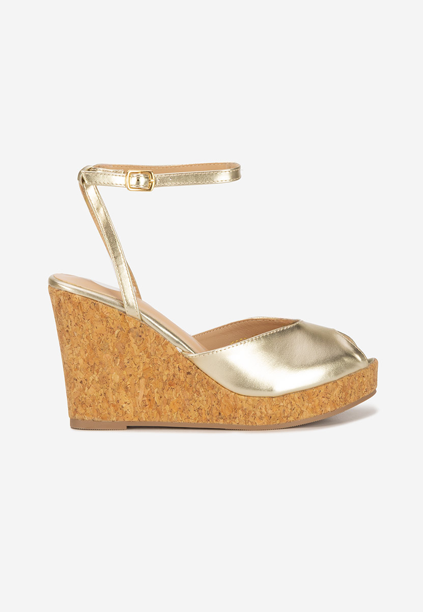 Sandali con zeppa Fabiania oro
