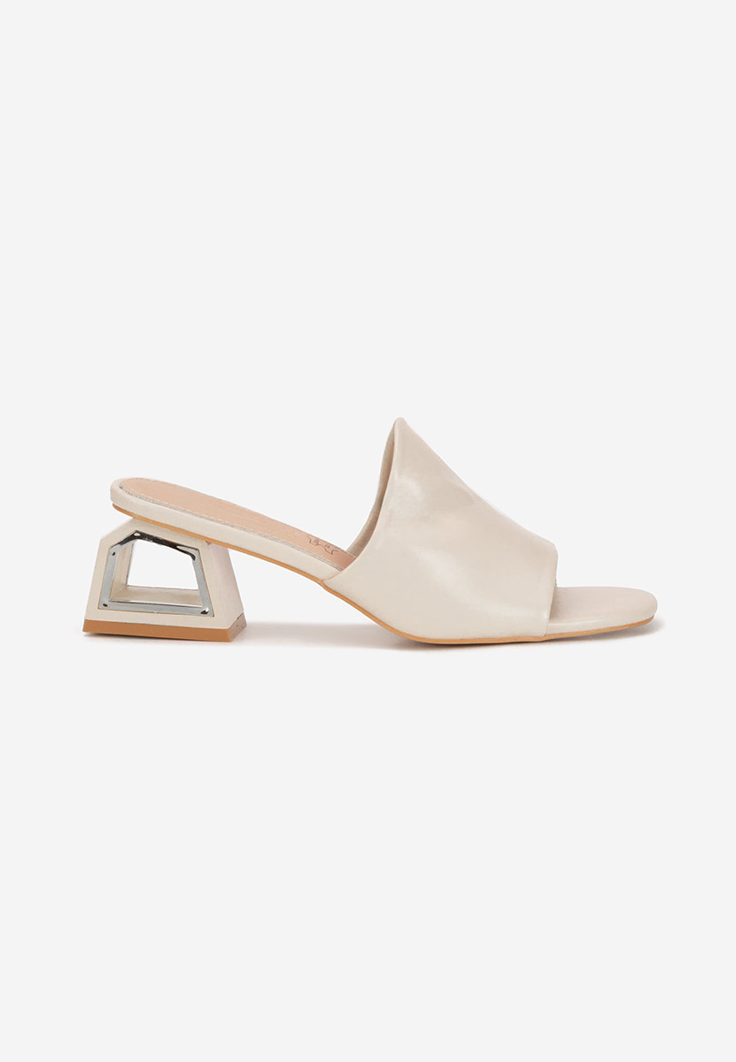 Ciabatte con tacco Alesandria beige