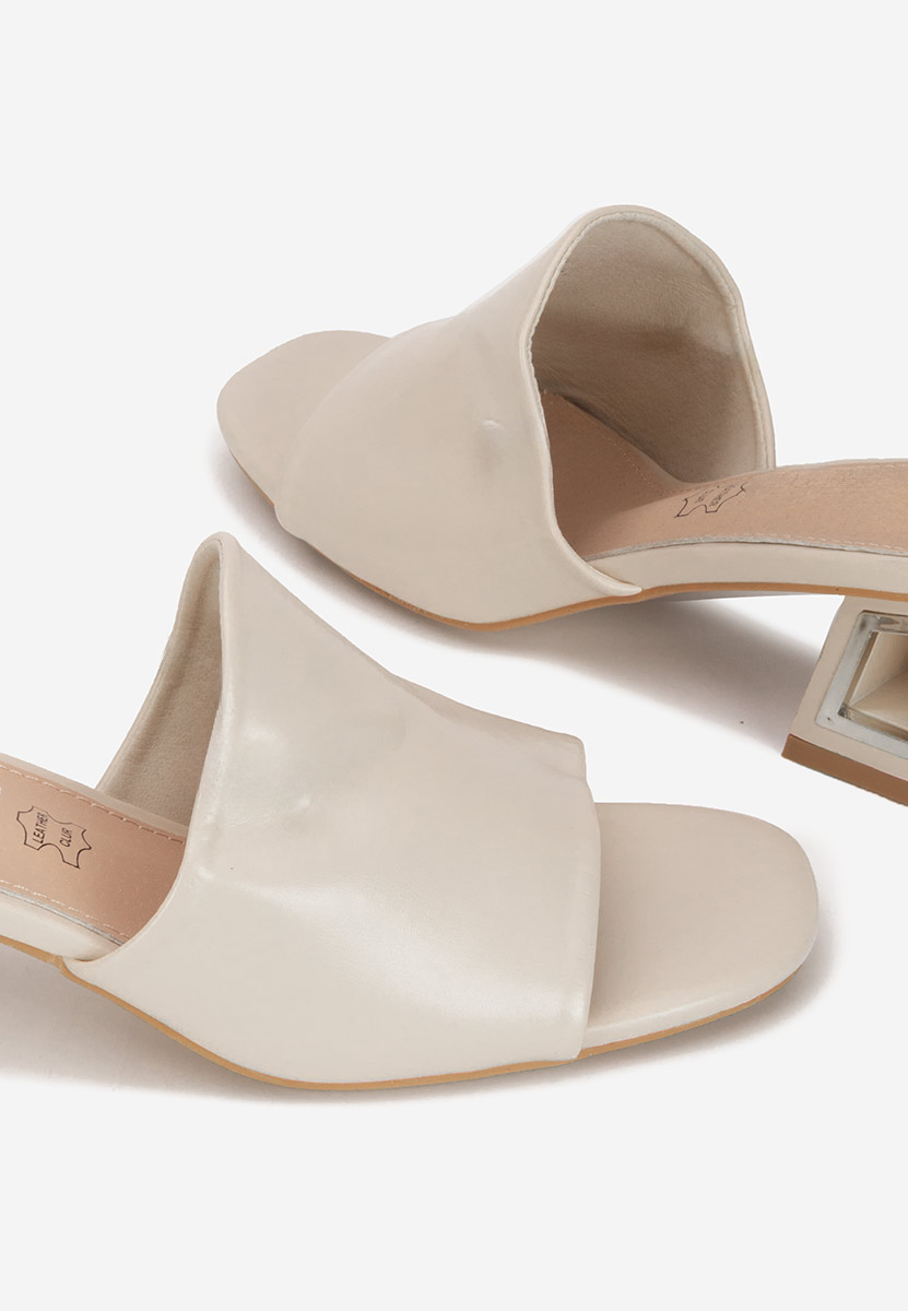 Ciabatte con tacco Alesandria beige