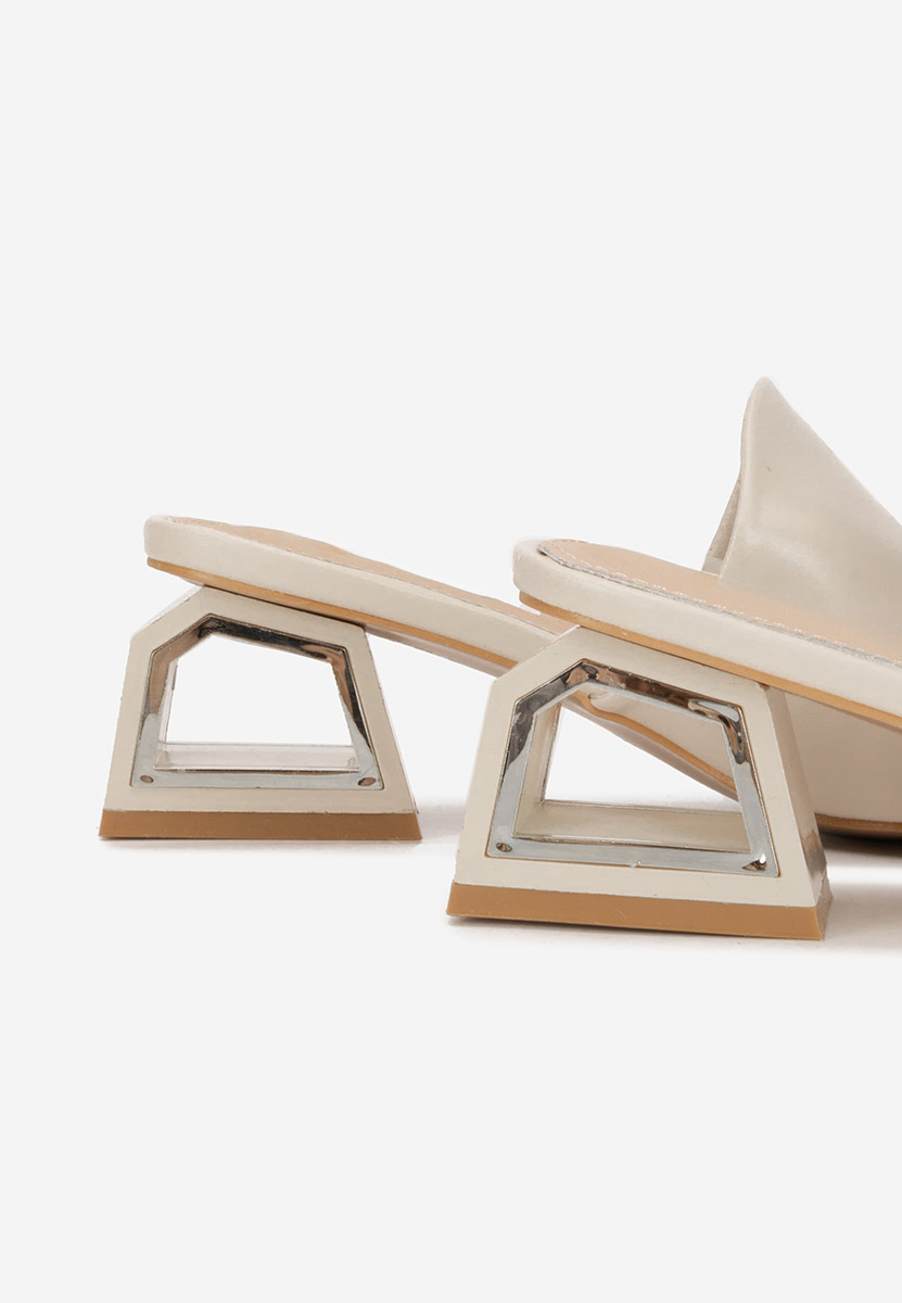 Ciabatte con tacco Alesandria beige
