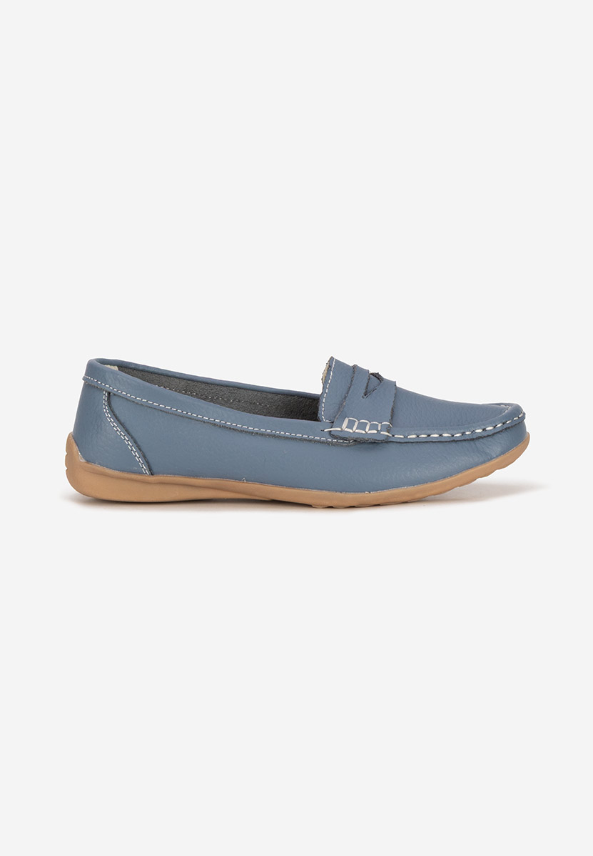 Mocassini donna pelle Cheria blu