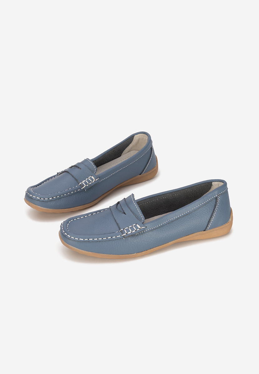 Mocassini donna pelle Cheria blu