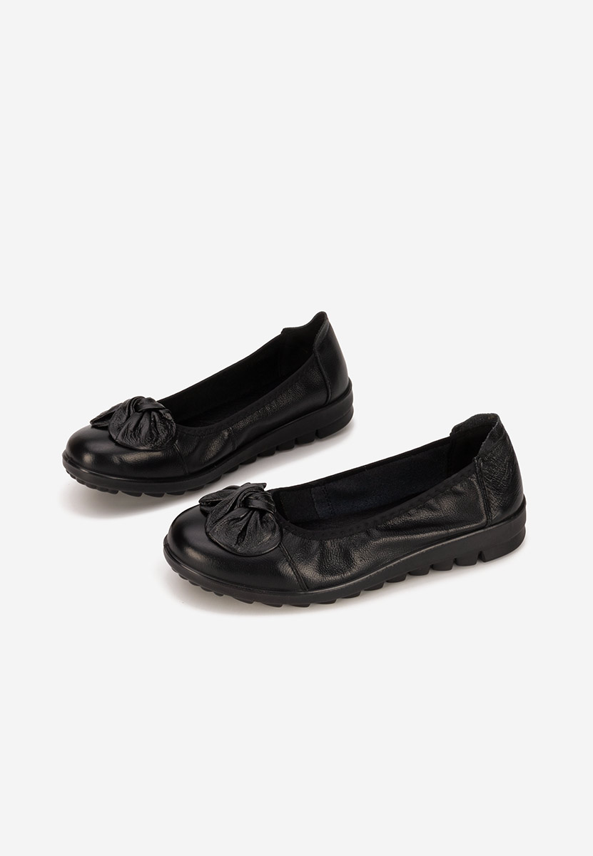 Ballerine pelle Giuliena nero