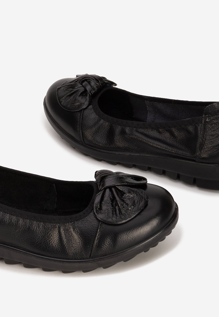Ballerine pelle Giuliena nero