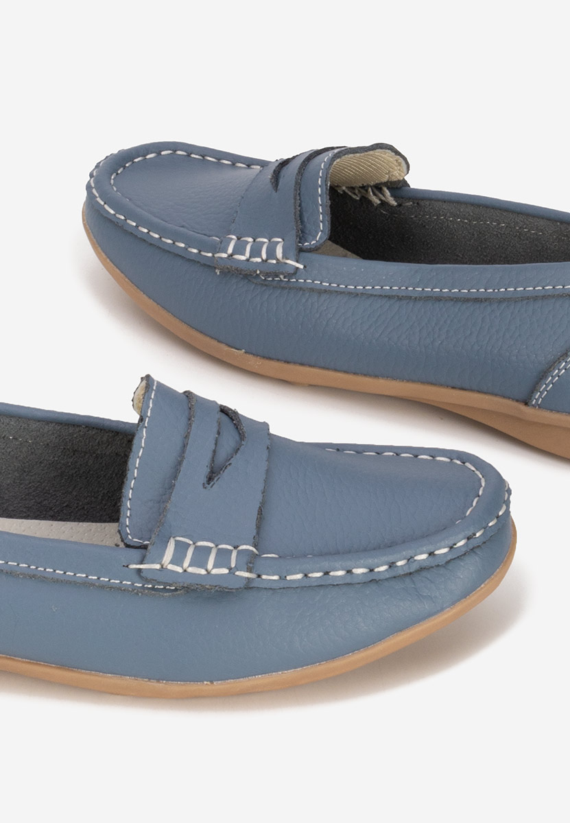 Mocassini donna pelle Cheria blu