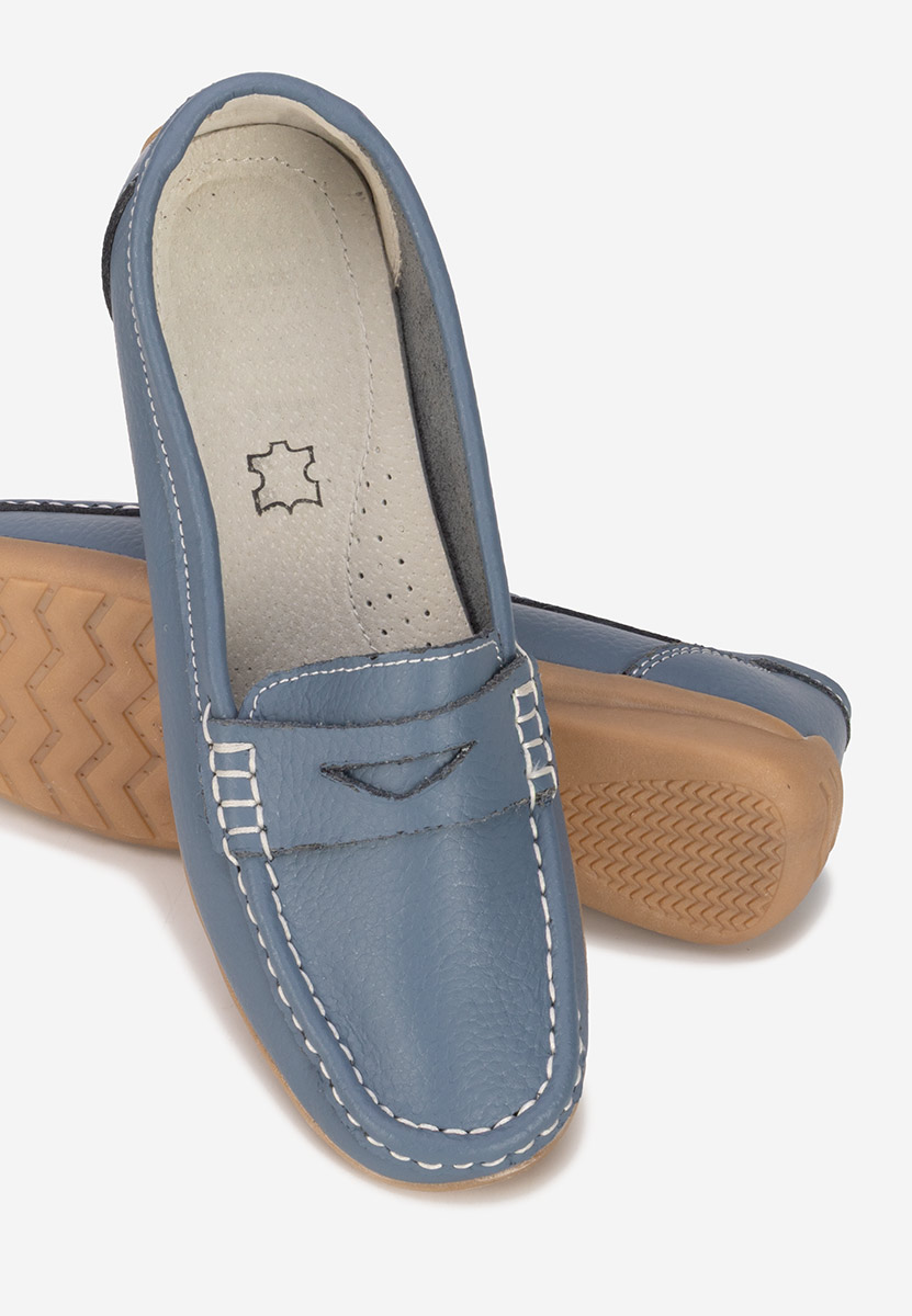Mocassini donna pelle Cheria blu
