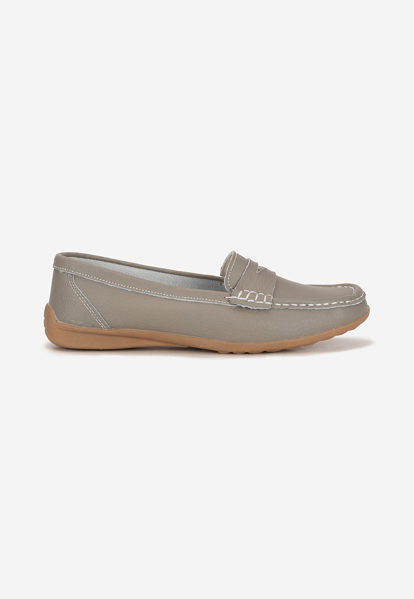 Mocassini donna pelle Cheria grigio